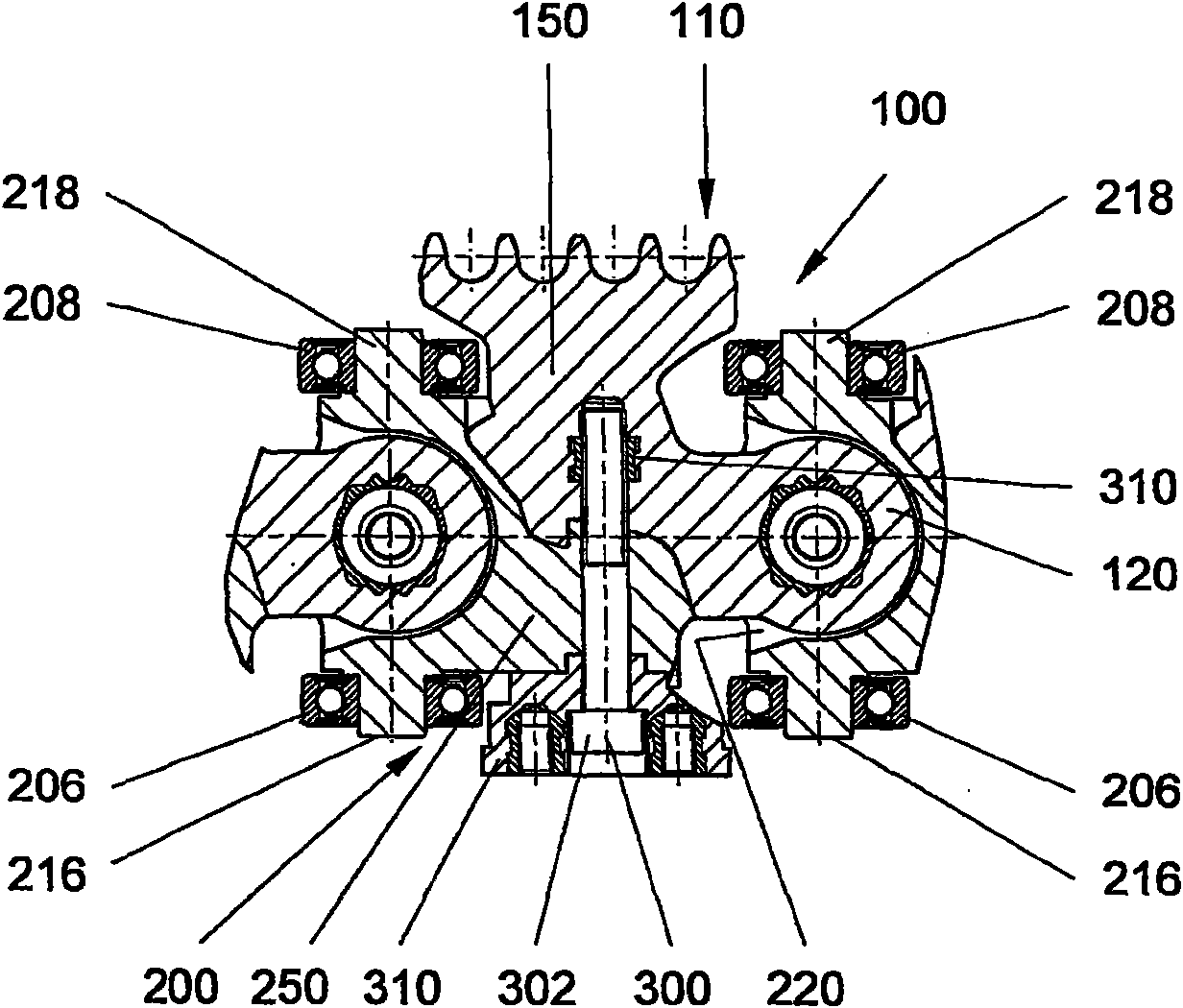 Transport device for conveying printed products