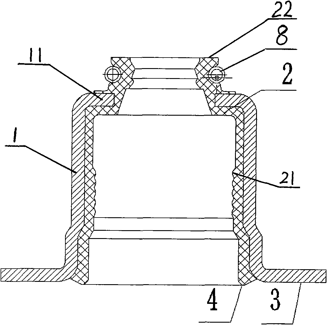 Composite and assembly construction of engine valve oil seal and valve spring retainer
