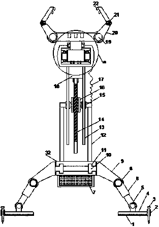Surveying and mapping instrument adjusting device for engineering