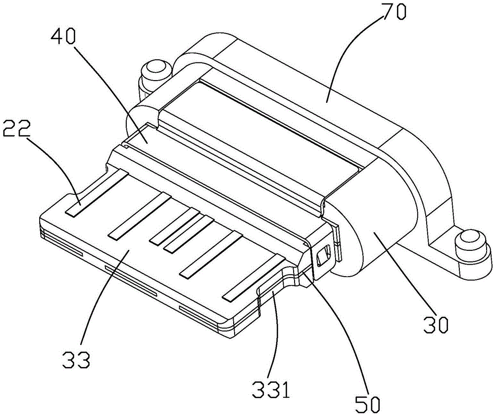 USB (universal serial bus) connector capable of being positively and negatively plugged and manufacturing method for USB connector