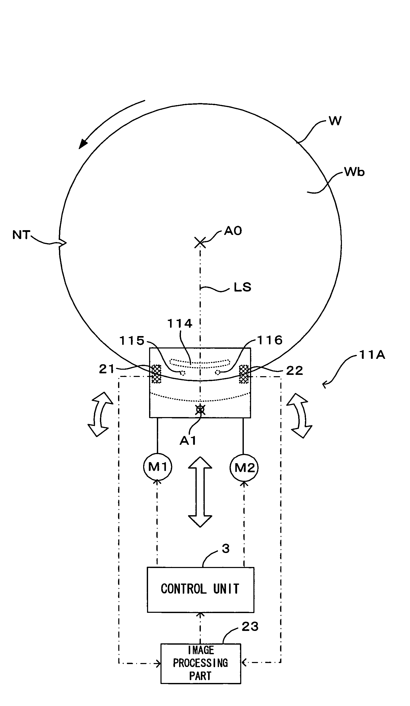 Substrate processing apparatus for treating substrate with predetermined processing by supplying processing liquid to rim portion of rotating substrate
