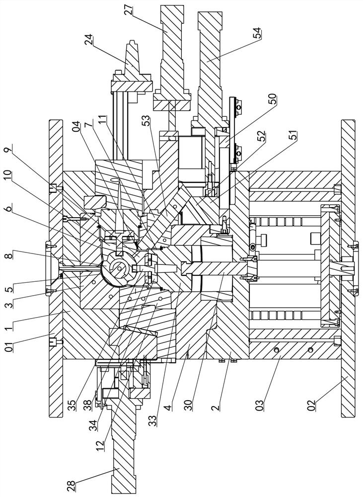 Three-dimensional downstream four-way pipe fitting precision forming ...