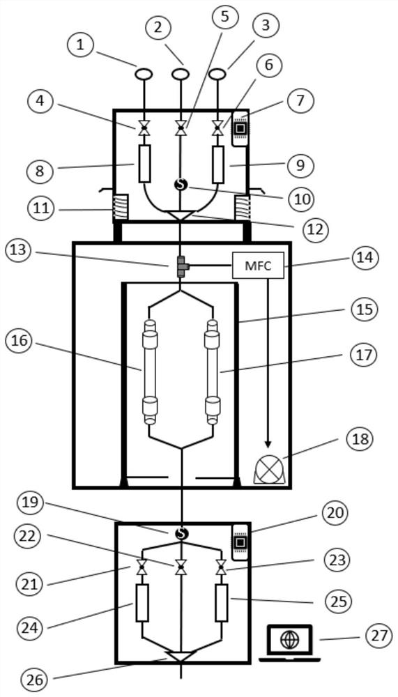 Aerosol different-particle-size sample injection system