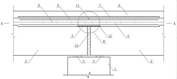 Bridge deck continuous seam structure and forming method thereof