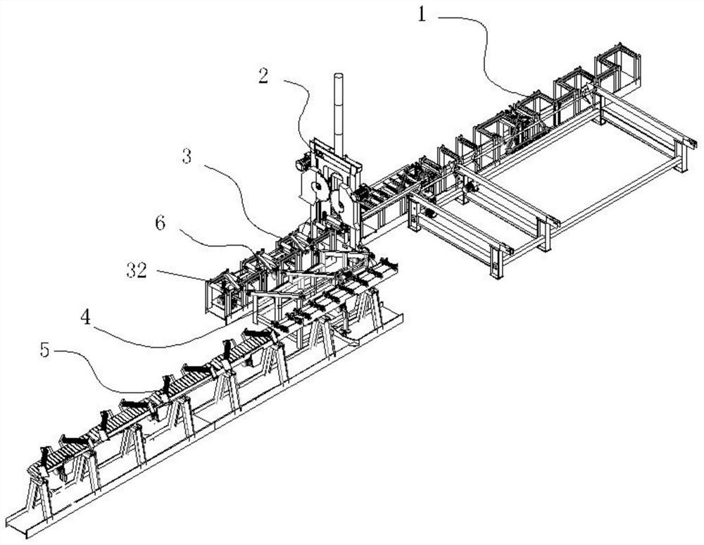 A log cutting and sorting machine based on diameter