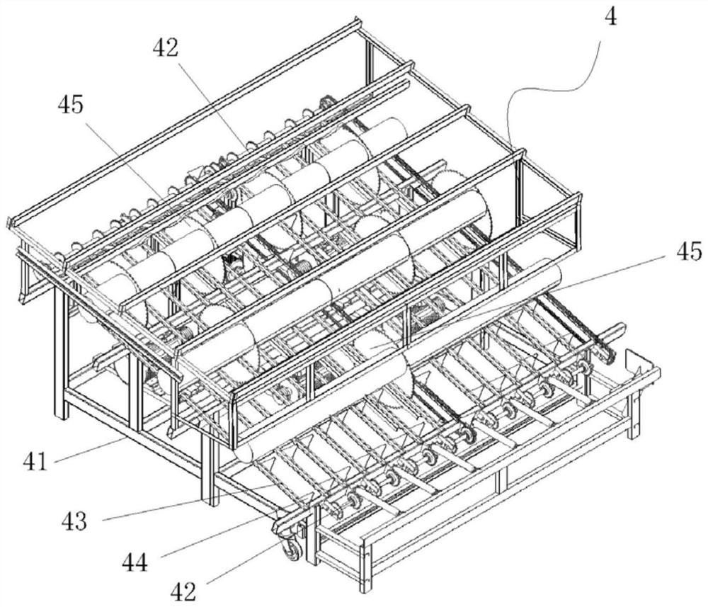 A log cutting and sorting machine based on diameter