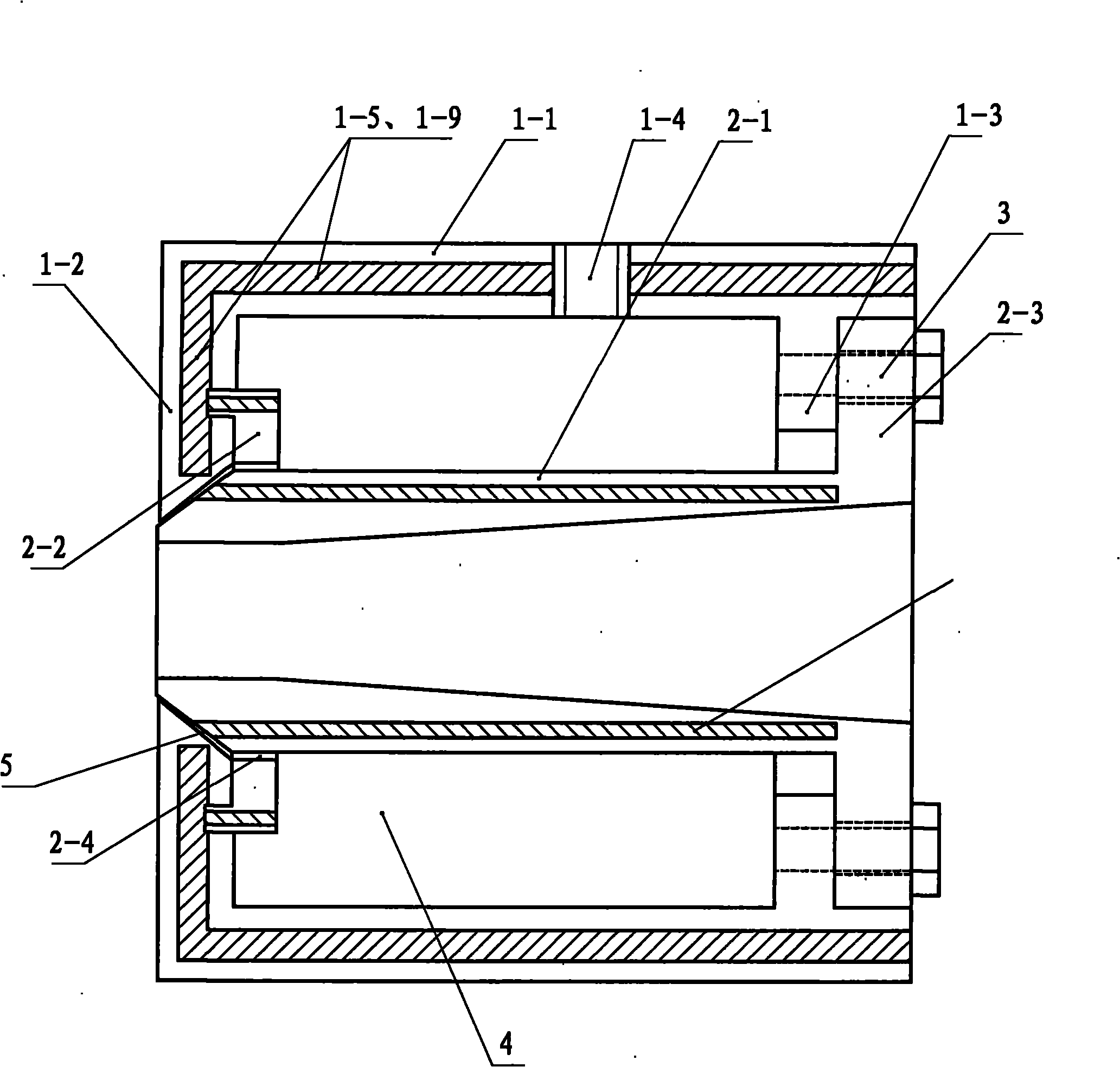 Annular water-blowing device
