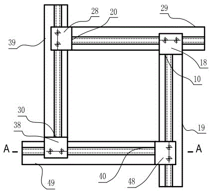 Glass testing method wherein fixing is realized with same plane chromium alloy guiding clamps