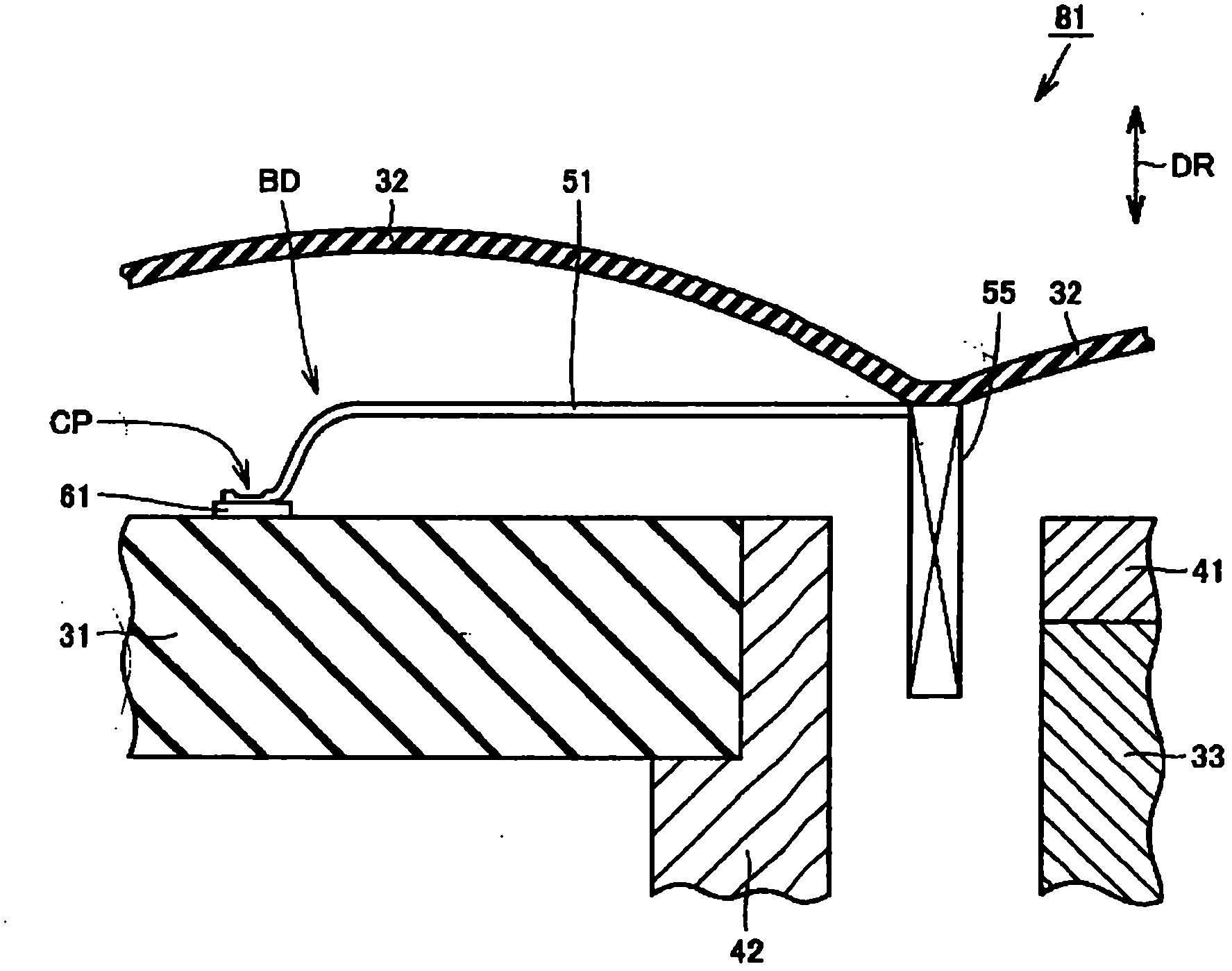 Speaker unit, manufacturing method therefor and portable information terminal