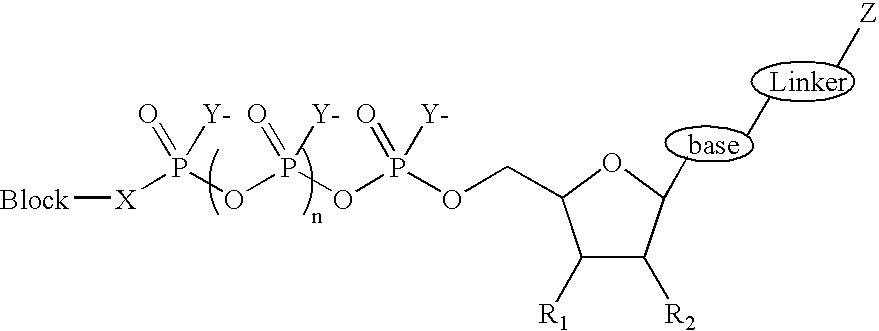 Terminal phosphate blocked nucleoside polyphosphates