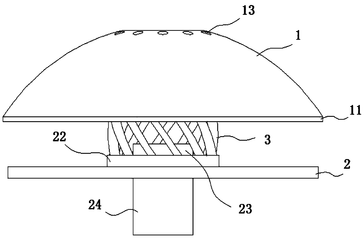 A mist vortex atomizing head