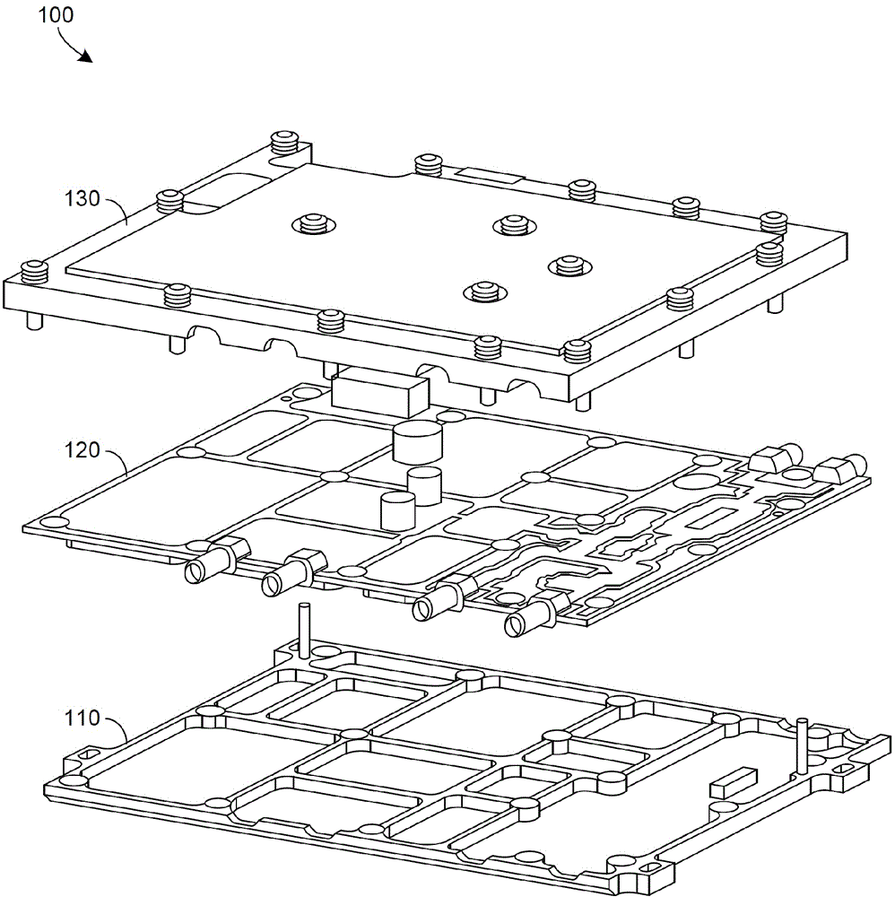 Laminated punched sheet metal electronic enclosure/shield with integrated gaskets