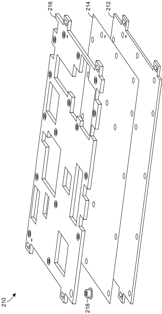 Laminated punched sheet metal electronic enclosure/shield with integrated gaskets