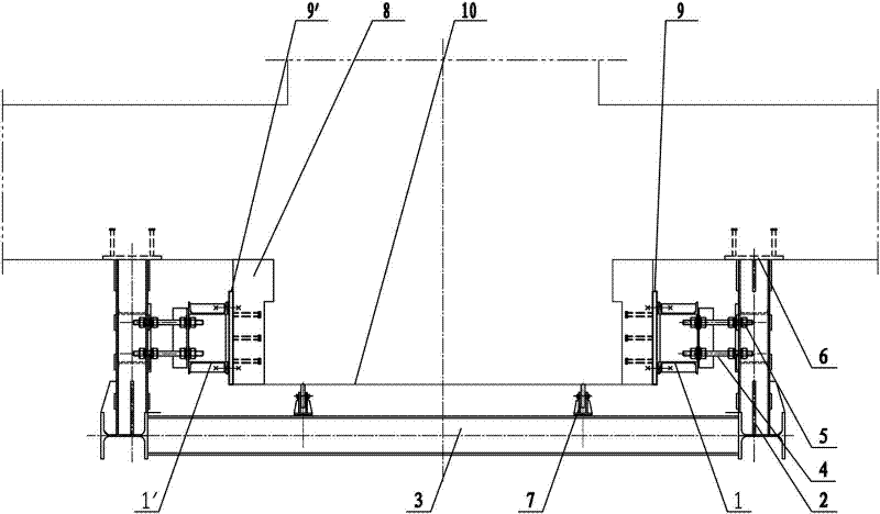 Longitudinal guide rail installation method and device