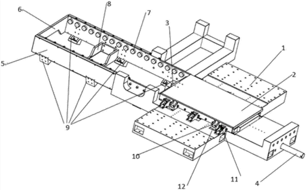 Fully-automatic telescopic base frame suitable for model test system and using method of fully-automatic telescopic base frame