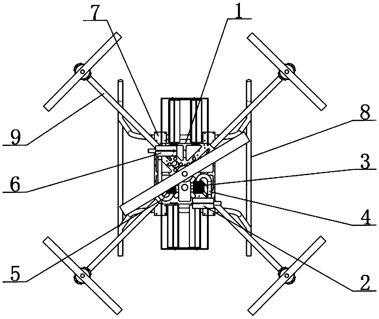 Unmanned aerial vehicle with automatic waste gas filtering function and using method thereof