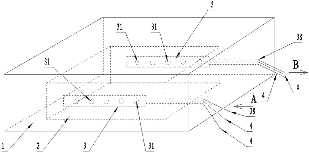 Fluid expulsion saturating device for large-size physical model and displacement experiment system thereof