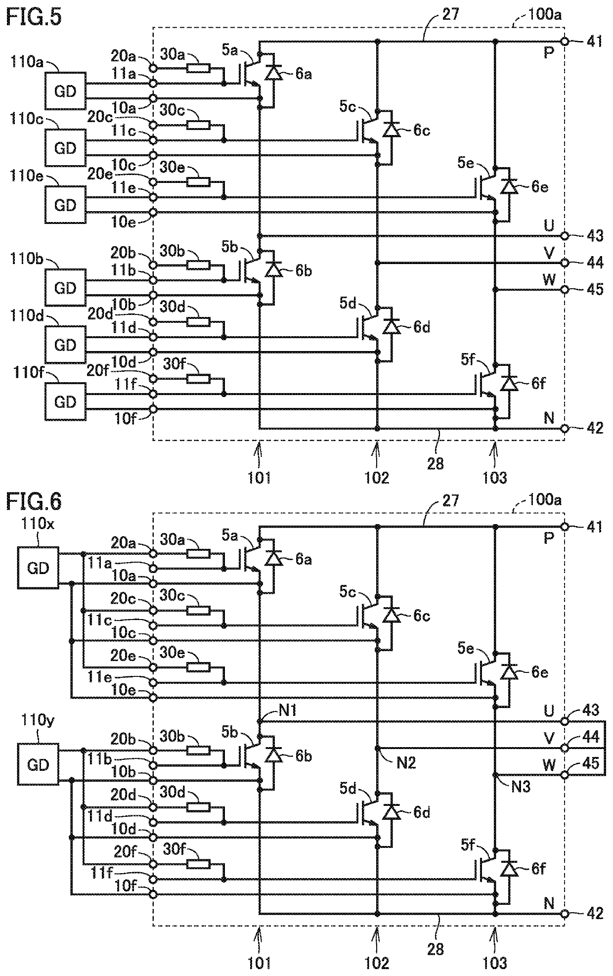 Power semiconductor device with built-in resistor between control electrode and control terminal, and power semiconductor drive system