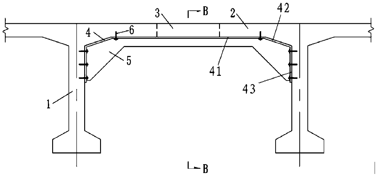 Bridge wet joint reinforcing device and mounting method