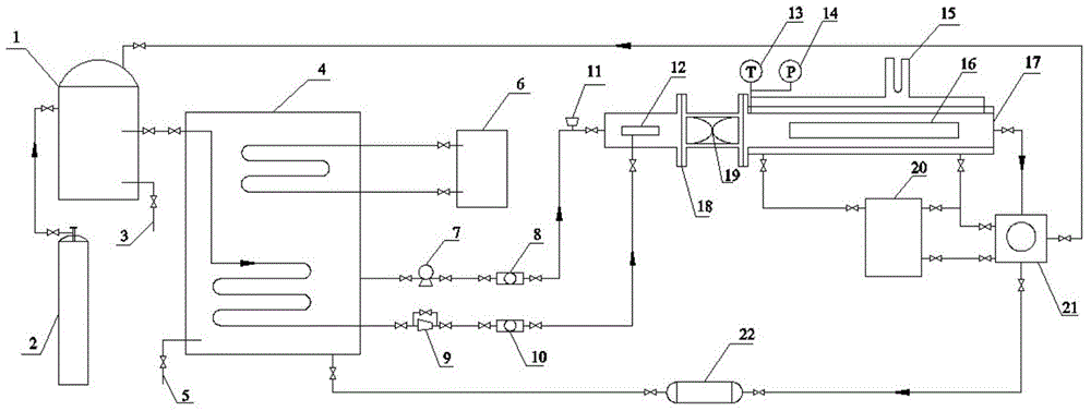 A pipeline type gas hydrate formation experimental device