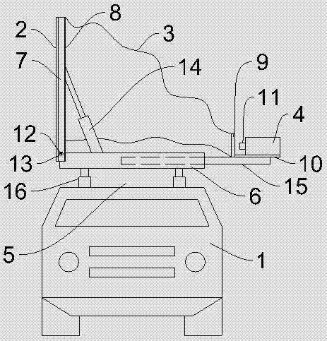 Back projection image express-delivery car advertisement player