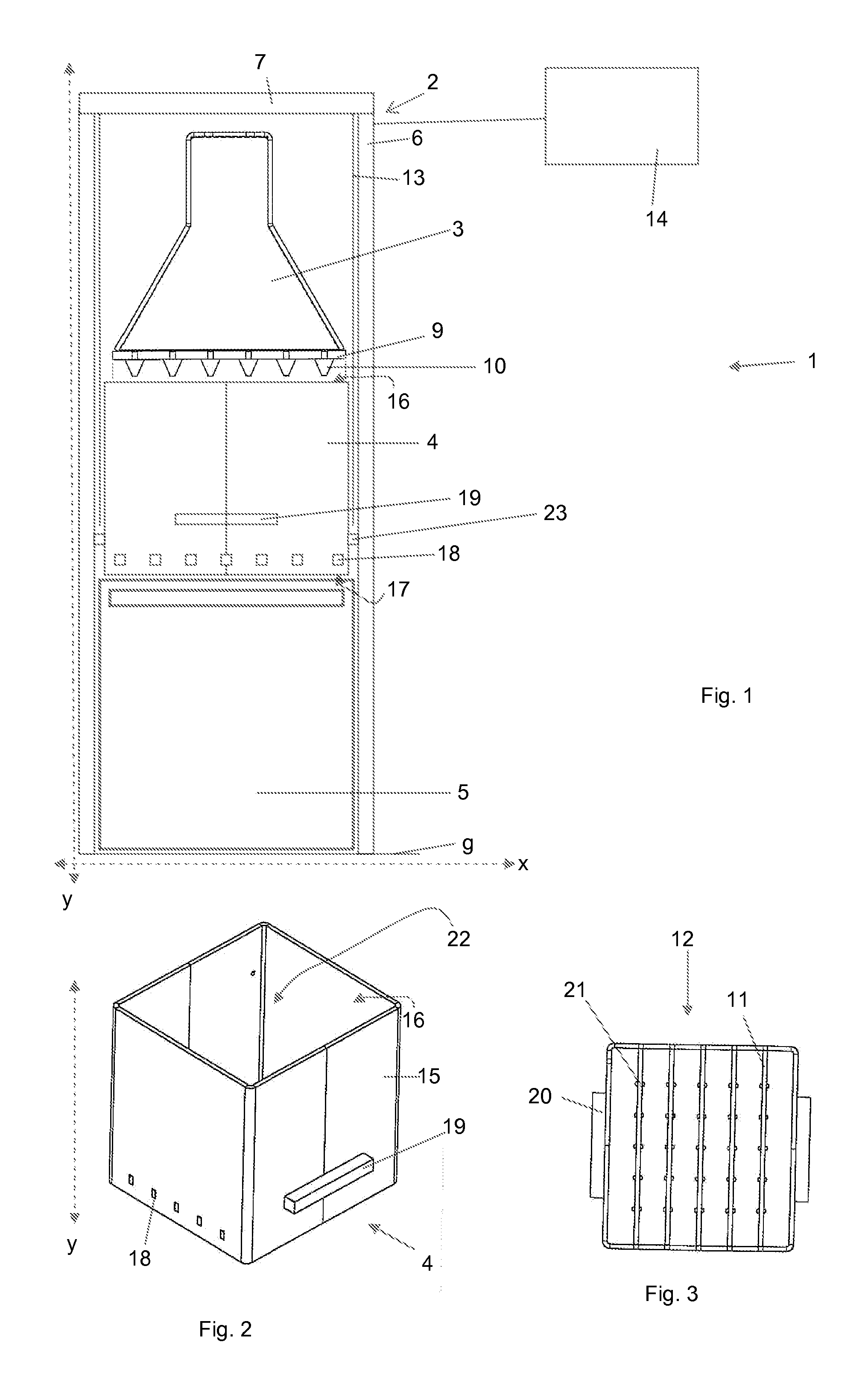 Device and method for crushing glass objects