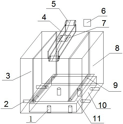 Dynamic cyclic load retaining wall model test device and test method