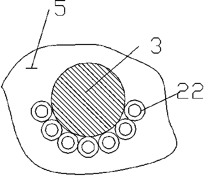 Nut protein extraction device with output pipe and gas blowing stirring device