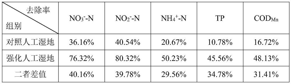 A kind of micro-ecological matrix based on constructed wetland to strengthen the treatment of aquaculture wastewater, its preparation method and its application