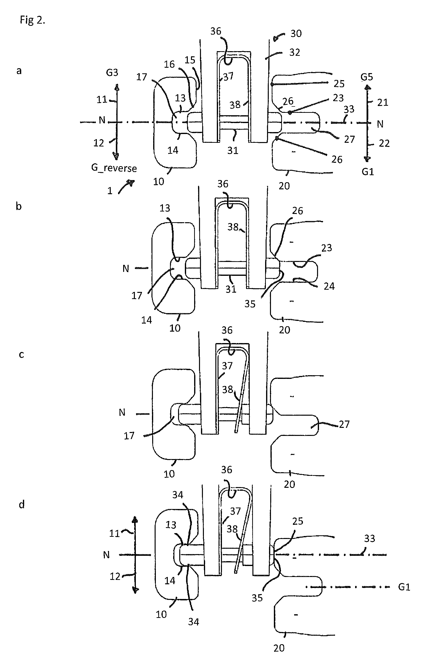 Gear shifting mechanism with a locking mechanism for a gear shift transmission