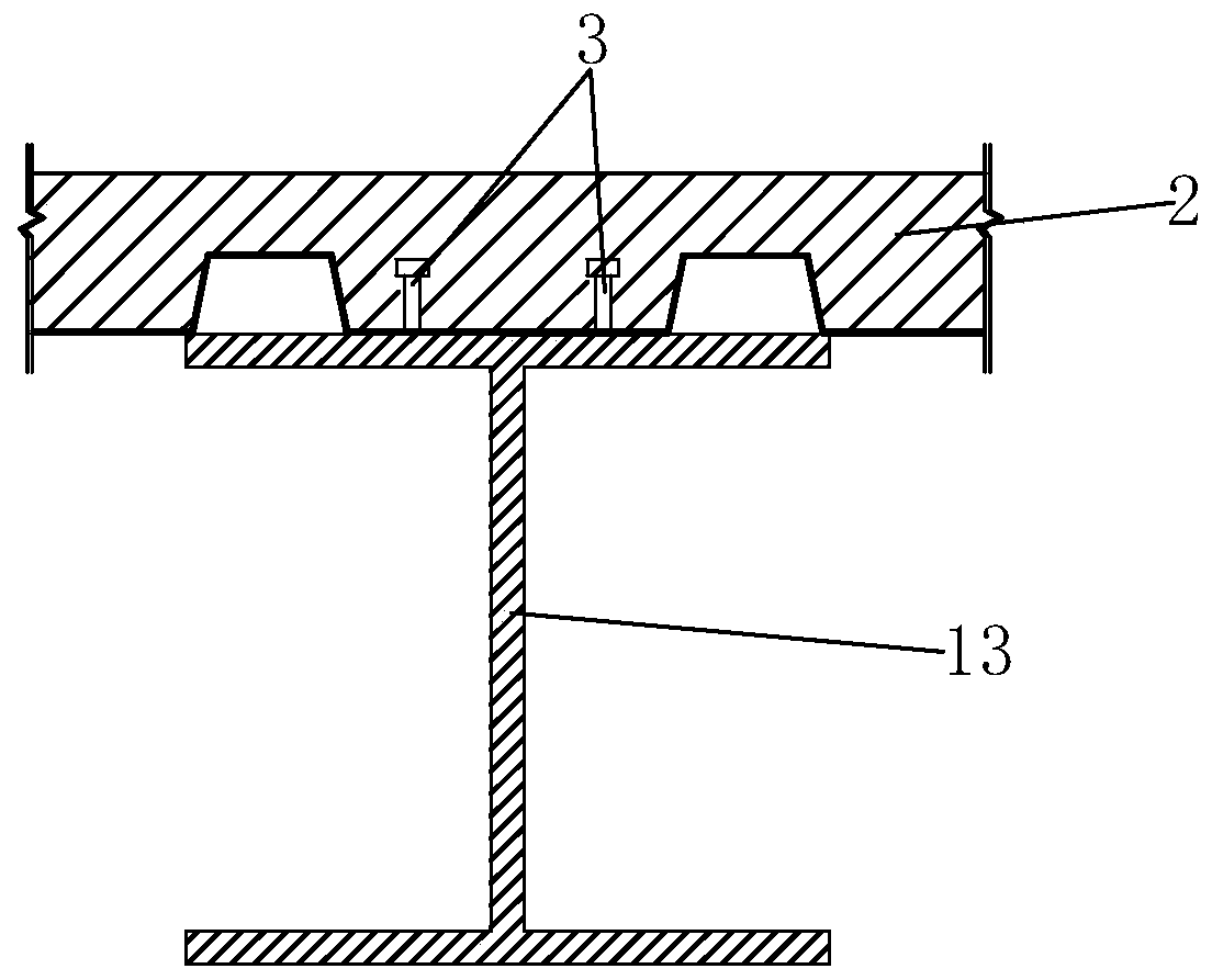 An earthquake-damaged replaceable steel beam structure