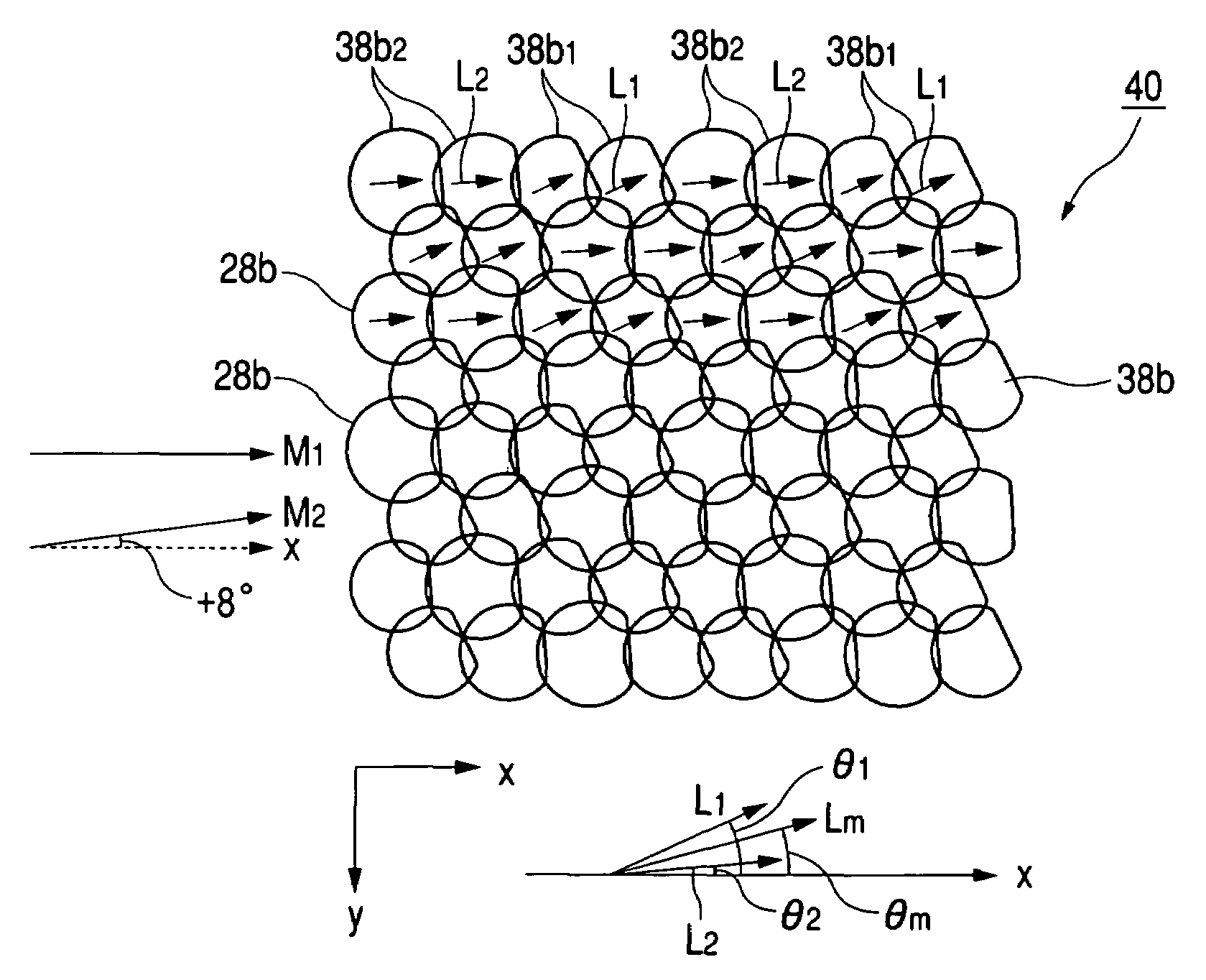 Reflector comprising a plurality of concave portions and liquid crystal display device including the same