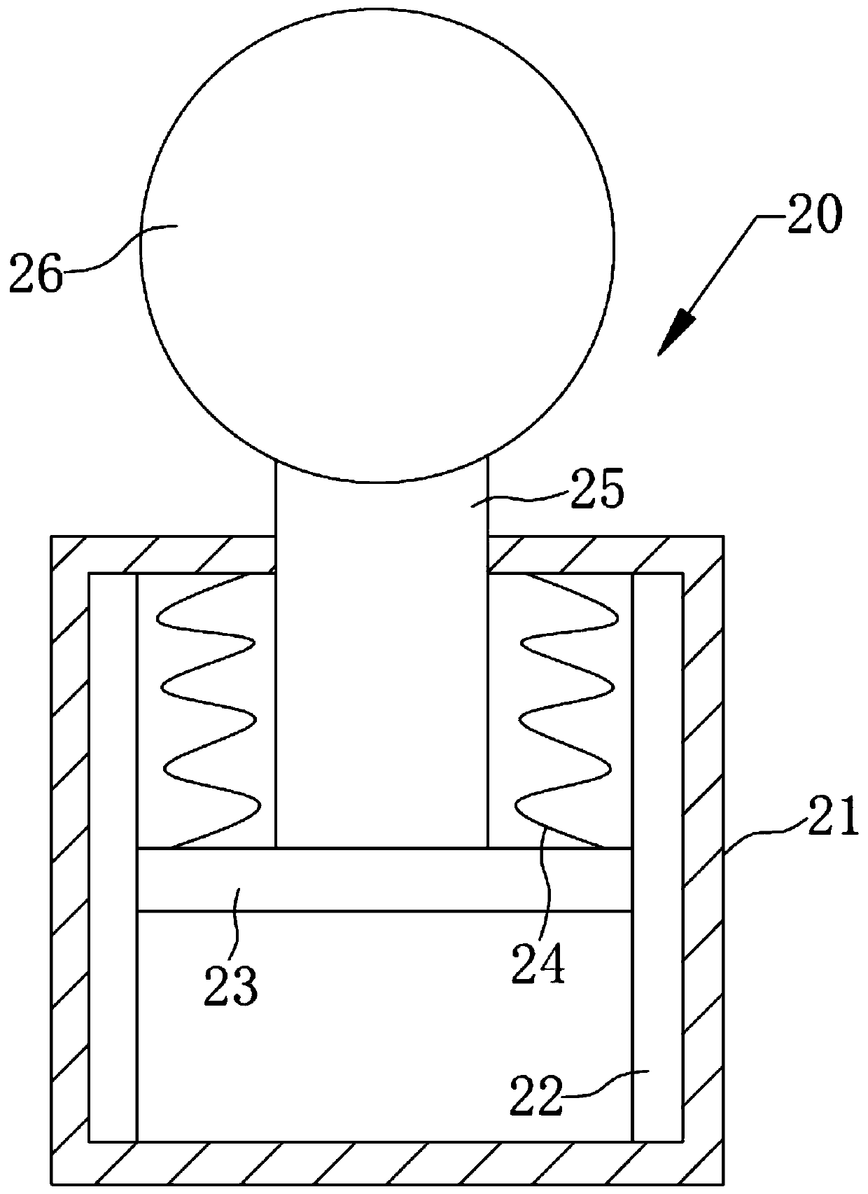 Transferring box capable of adjusting size of inner chamber