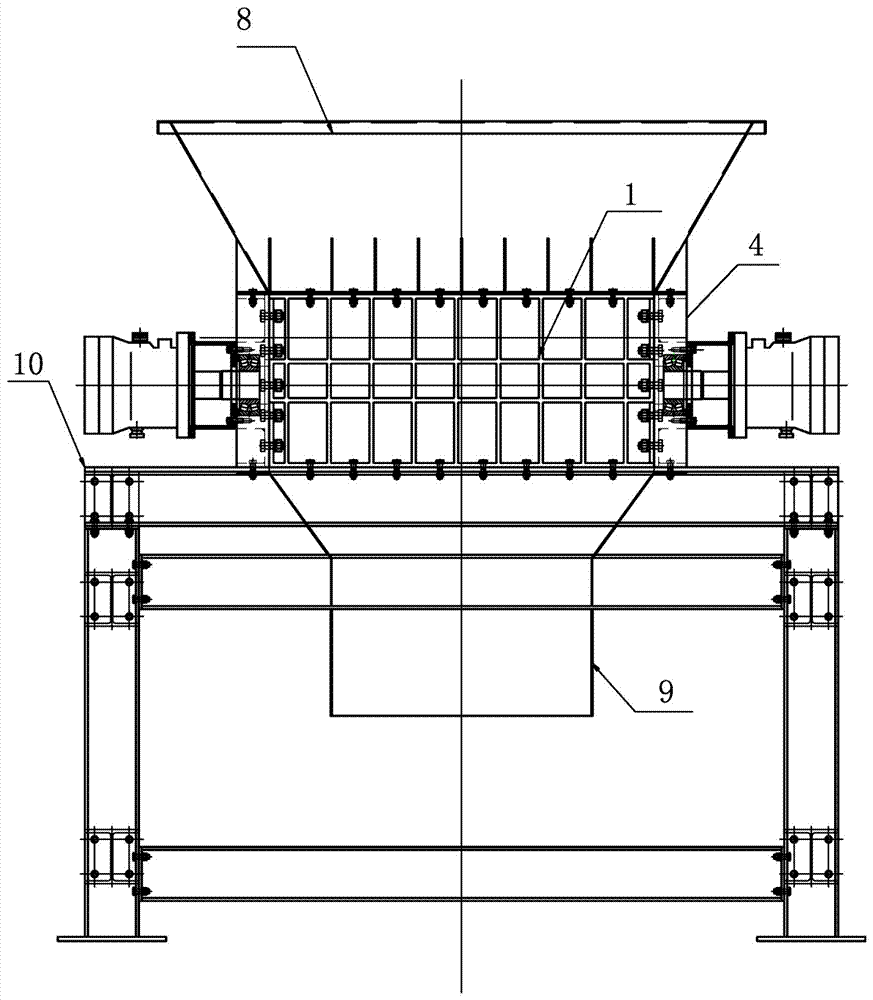 Crusher for cast iron wallboard