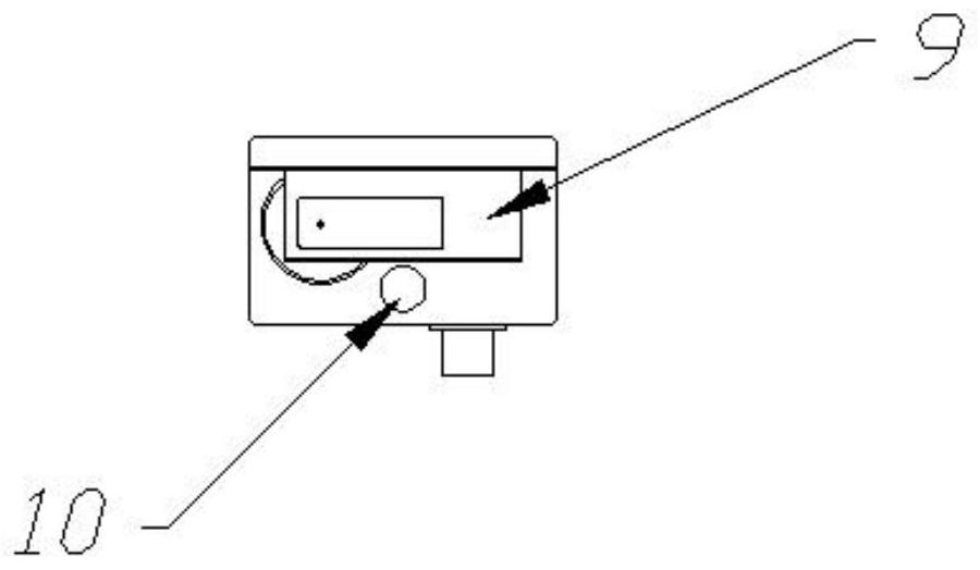 Laser measuring device for deflection of leveling oil cylinder