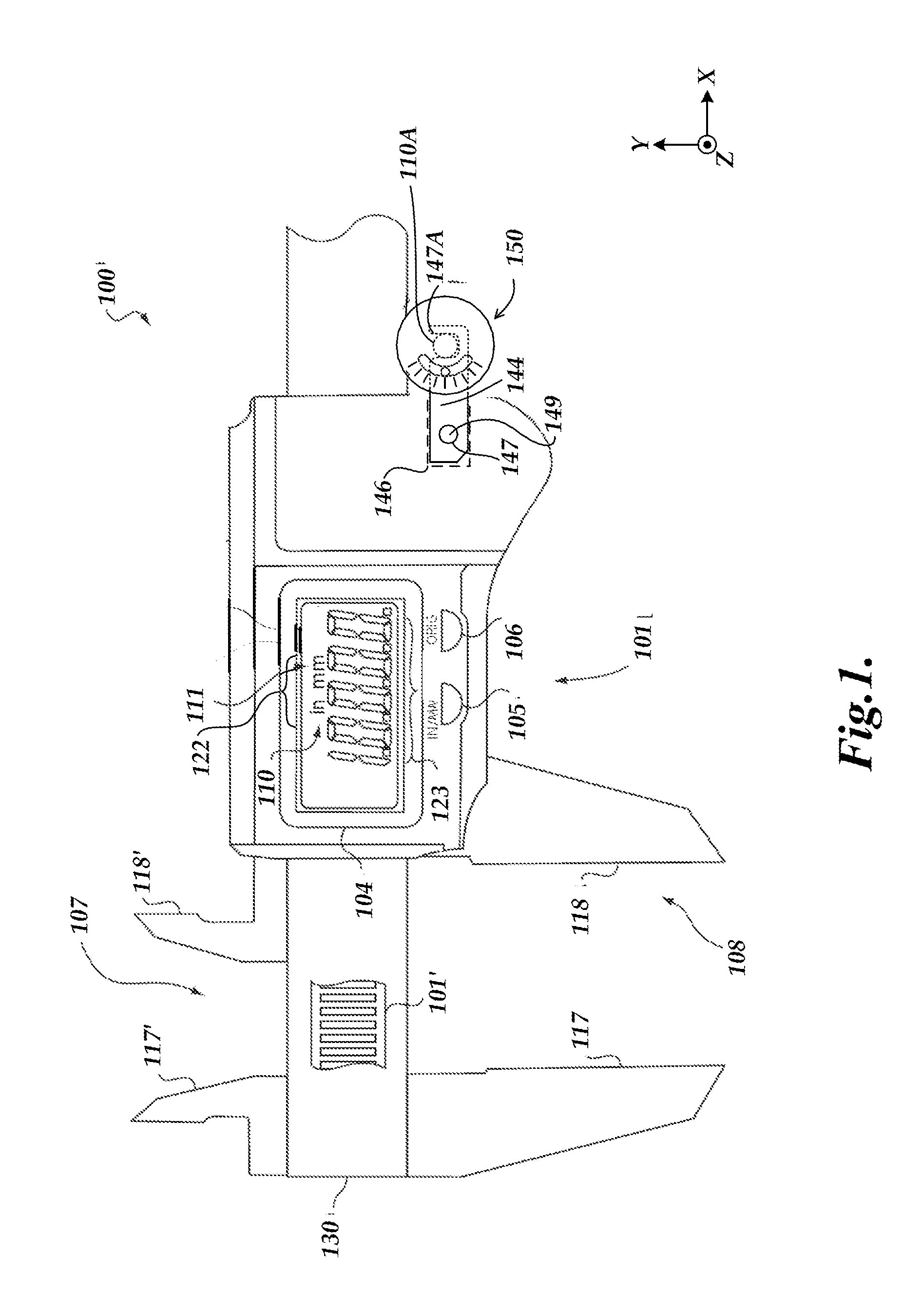 Wheel assembly for moving caliper jaw with repeatable force