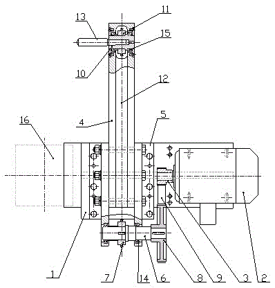 Inlaid bearing inner wall blind hole lathe drilling power unit