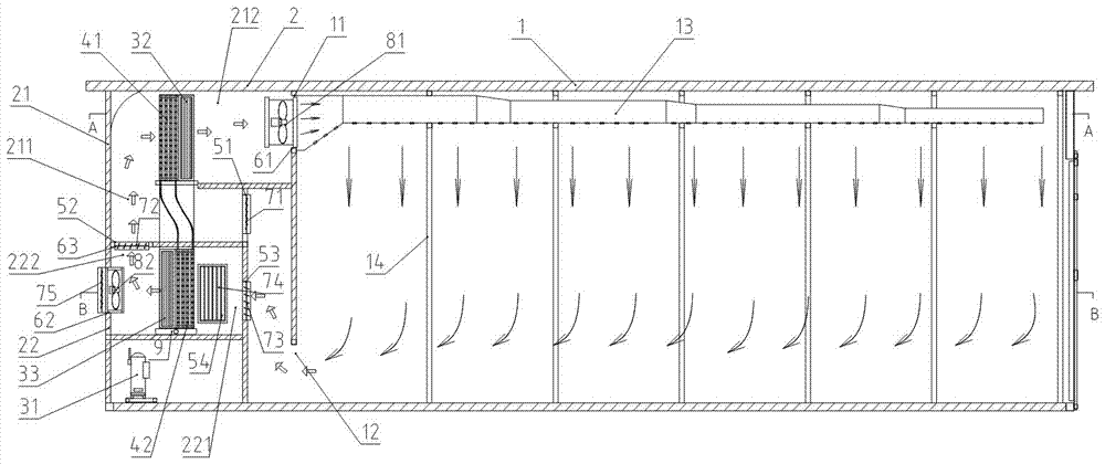 Heat pump tobacco drying room using closed type humidity elimination and open type hot air in combined mode