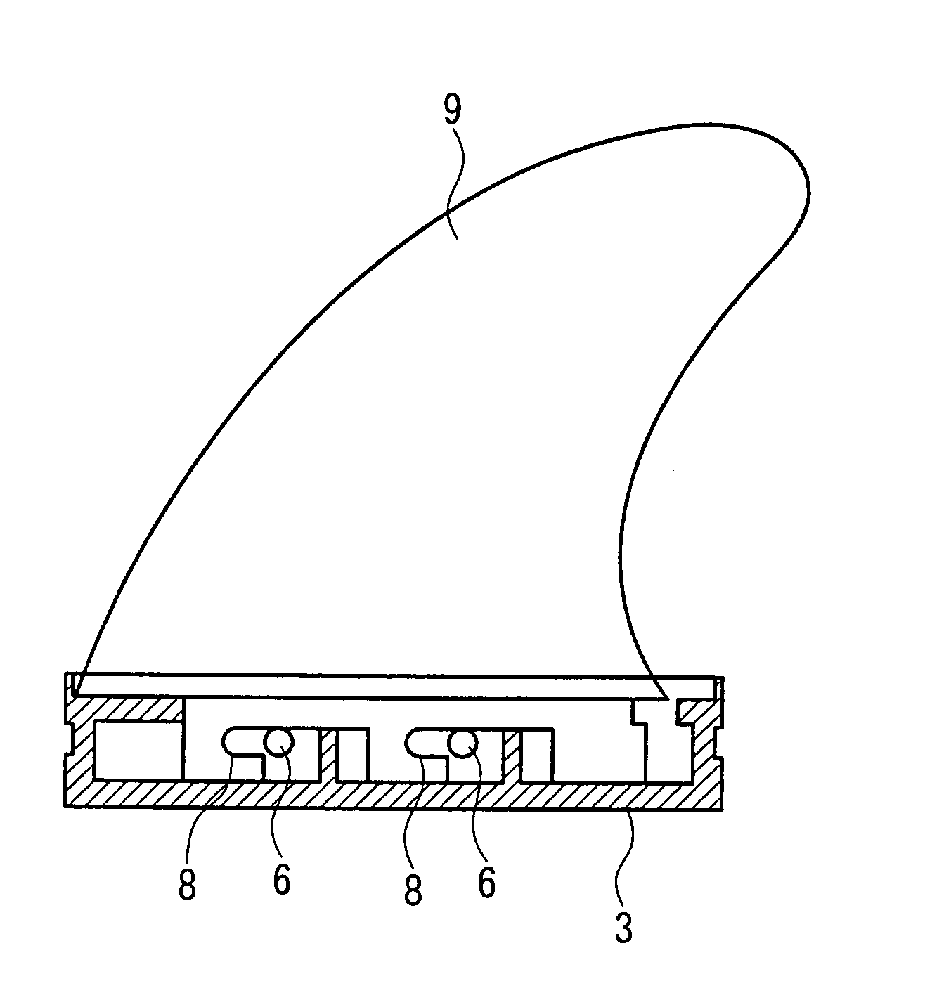 Method for fixing or removing surfboard fin