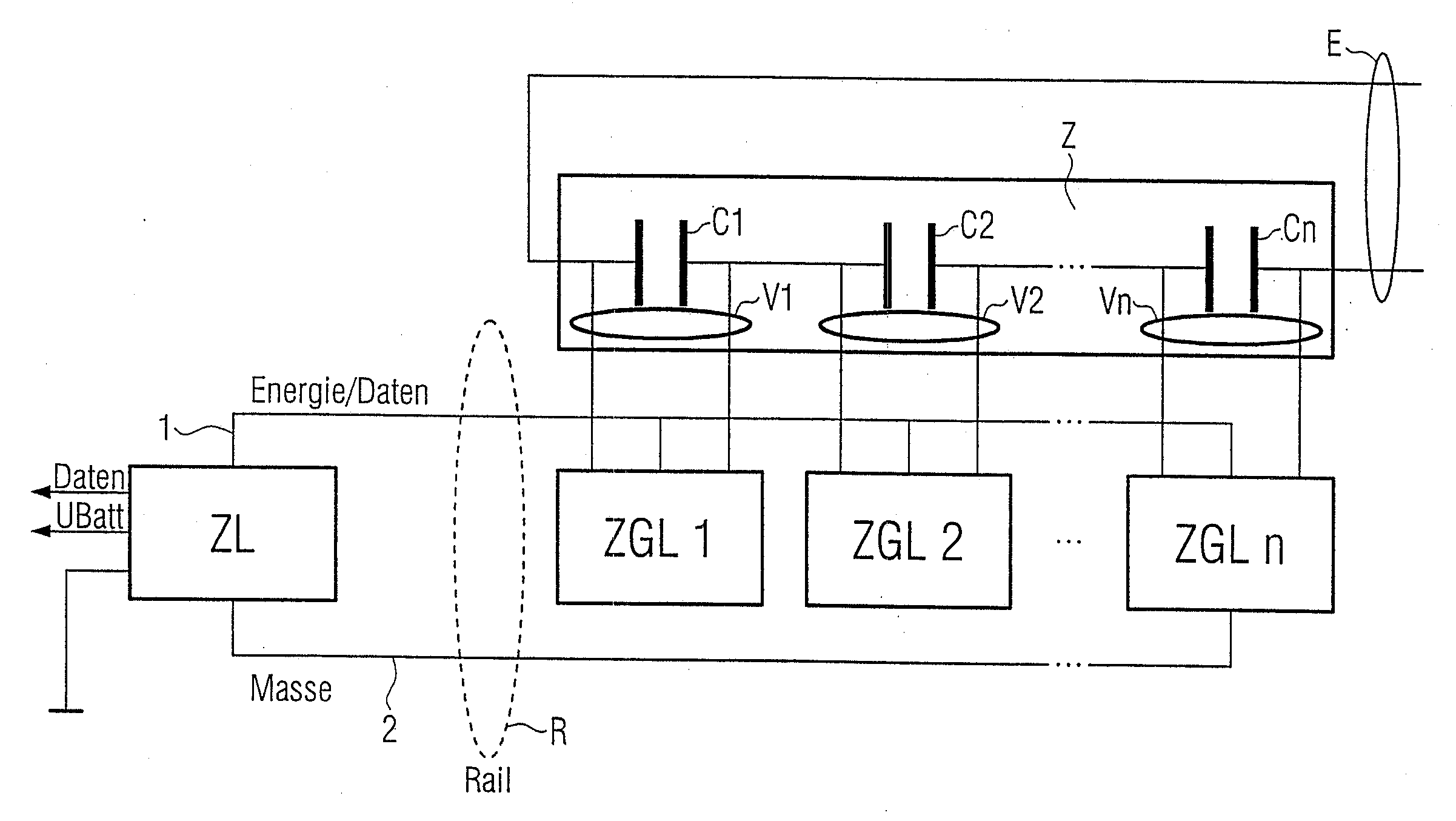 Method of Monitoring and/or Controlling or Automatically Controlling the Voltage of at Least One Group of Cells in a Compound of Cells of an Energy Storage Device