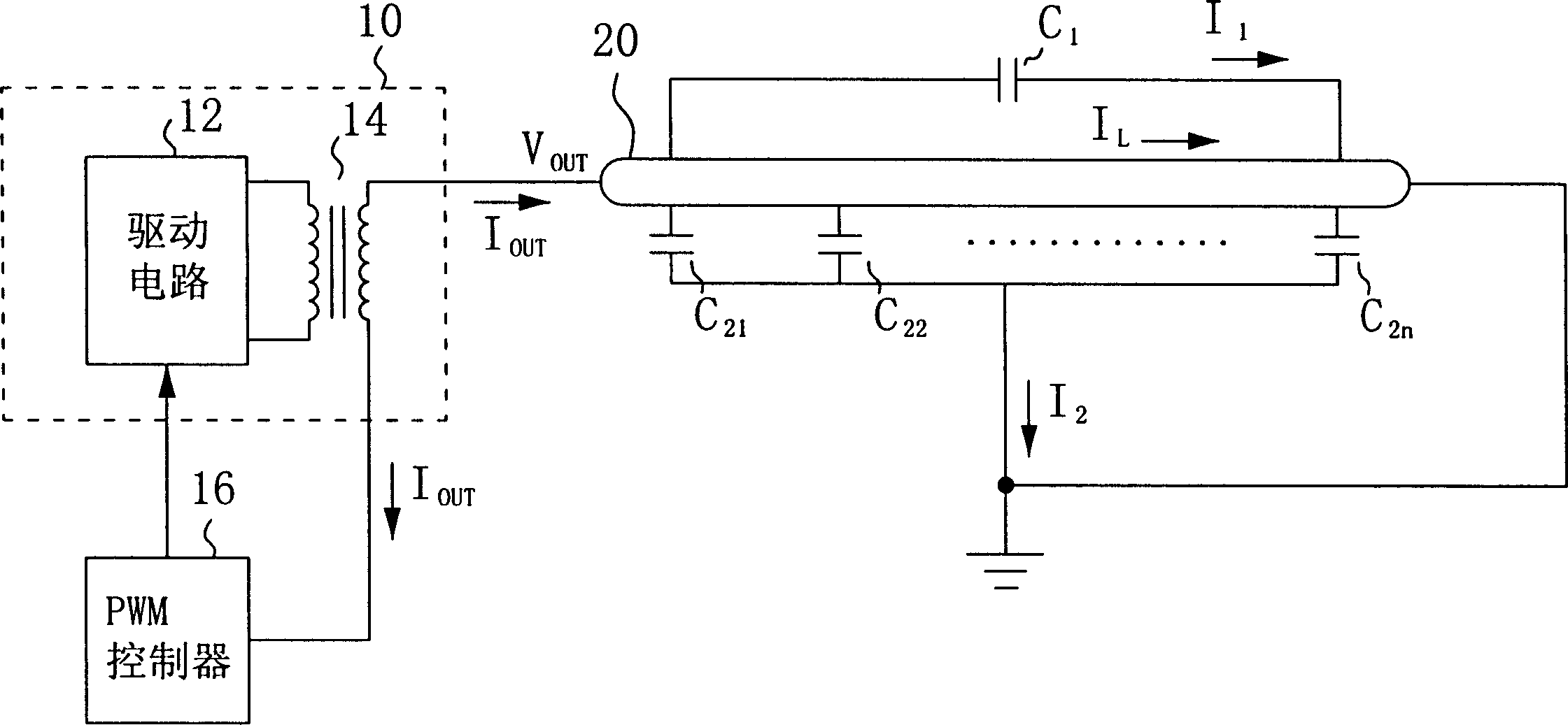 Feedback sampling control circuit for tube driving systems