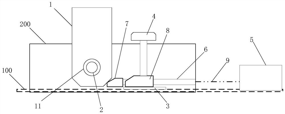 Safety tow device for car crash test