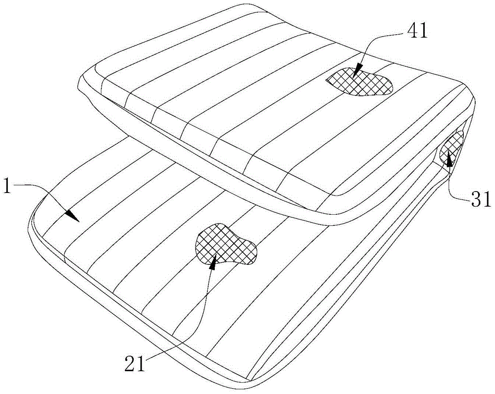 A waterproof folding pad