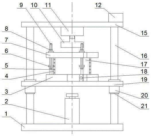 Test piece pressurization device for three-dimensional photoelastic stress experiment