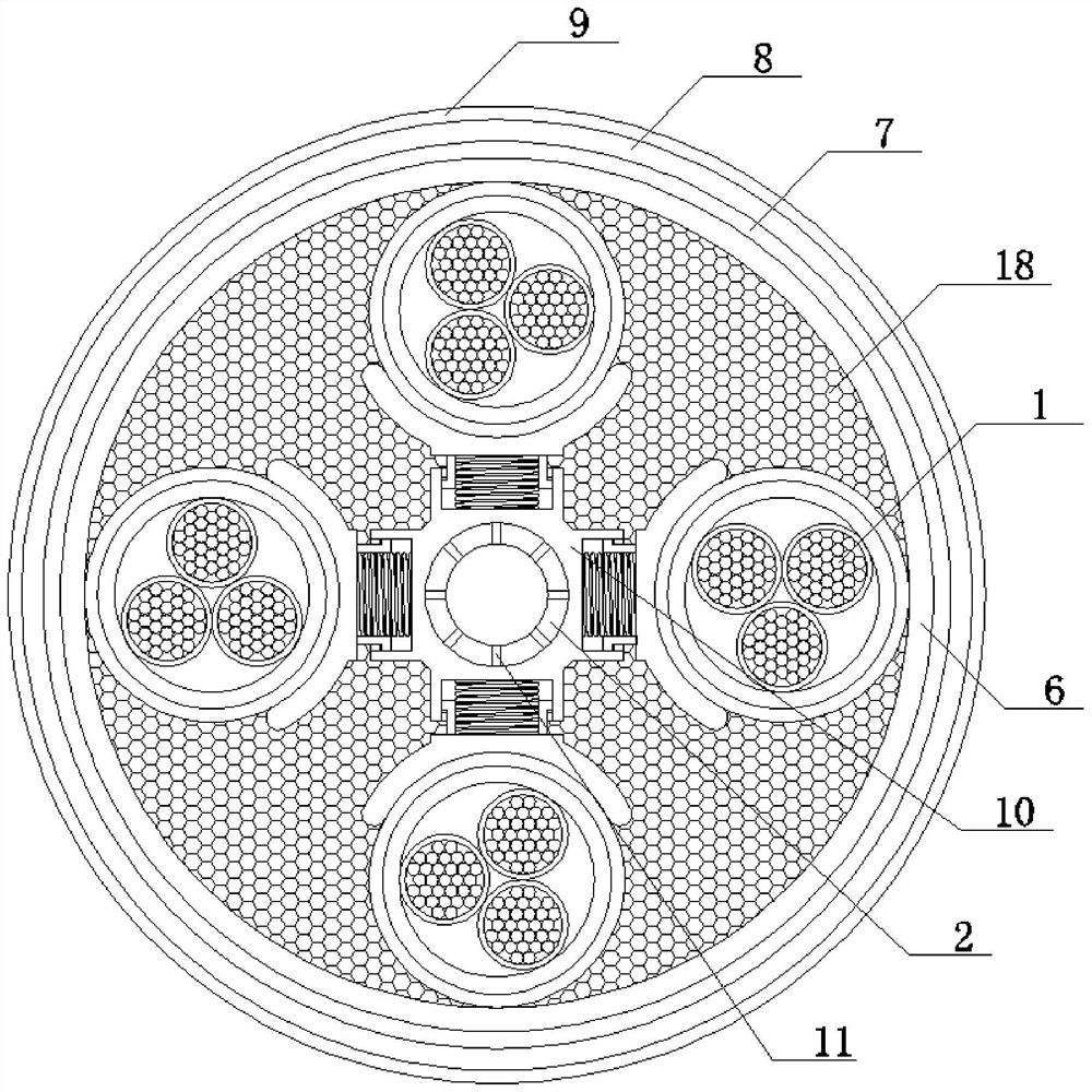 Fire-resistant and high-temperature-resistant control cable and manufacturing method thereof