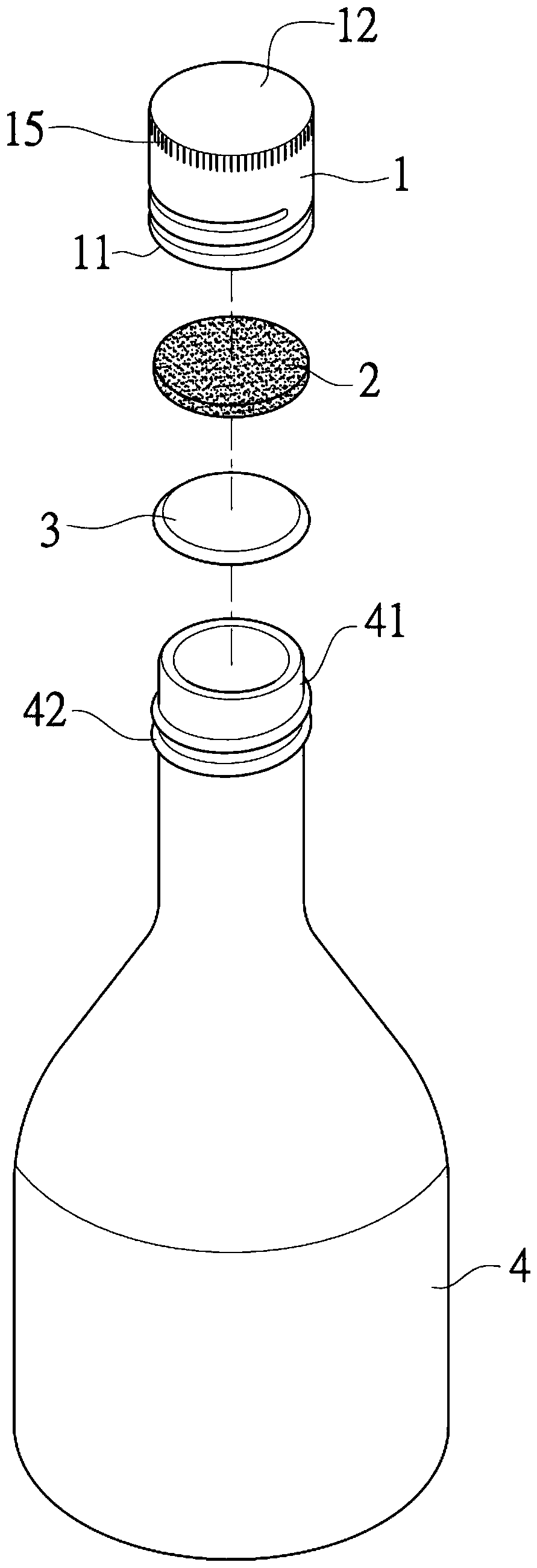 Cap structure for fragile bottle