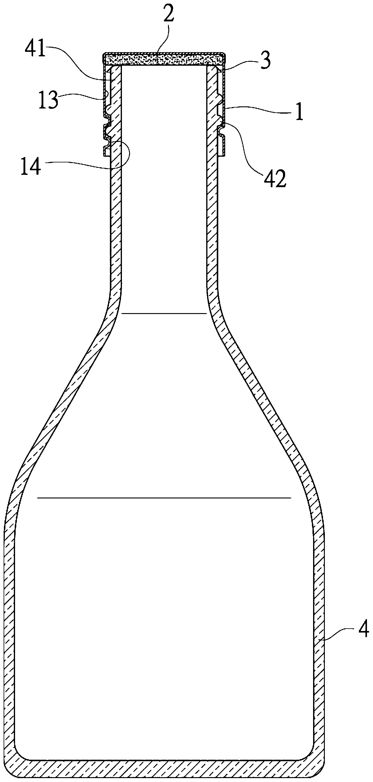 Cap structure for fragile bottle