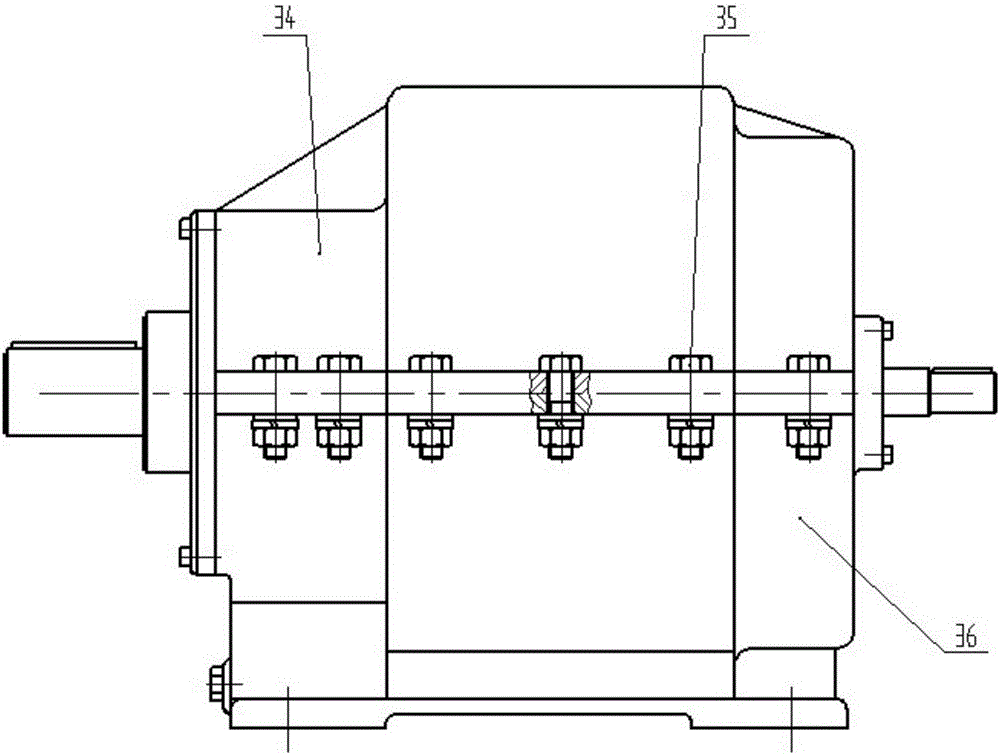 Three-gear linkage double-crank pinwheel output cycloid small-tooth difference planet reducer