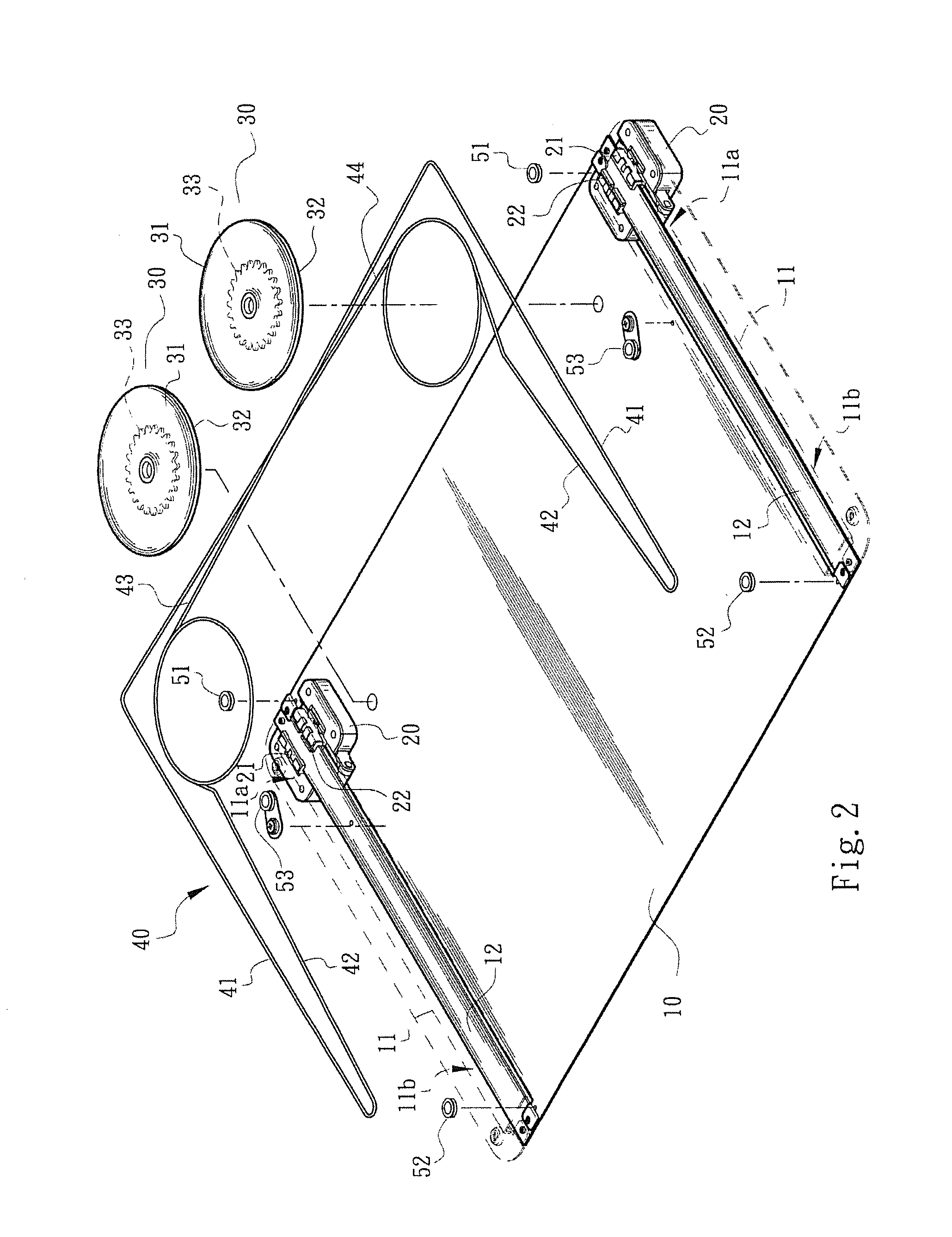 Auxiliary device for sliding module