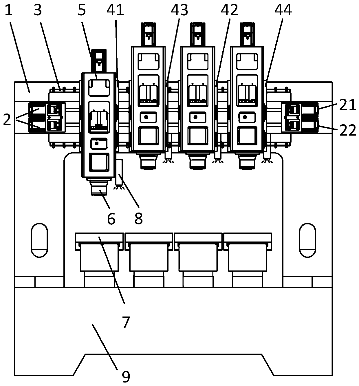 Parallel multi-channel CNC machine tool